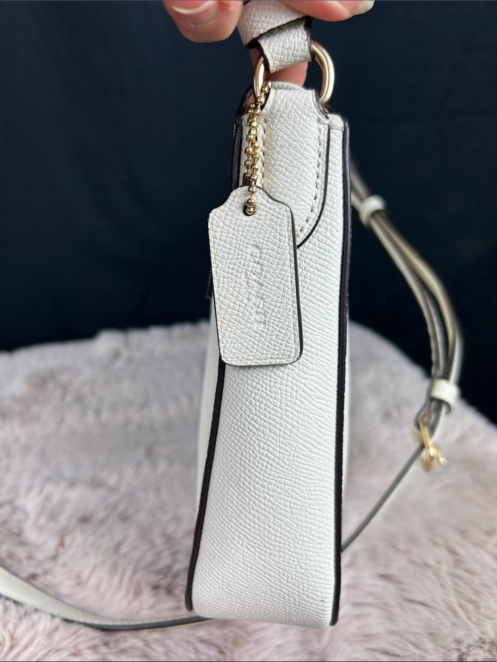 Coach Gallery File Bag 91148 Chalk Cream Leather Crossbody Shoulder Bag w COA - Picture 3 of 10